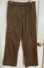 SANCTUARY Women's Reissue Cargo Pants Sz 29 Brown Cotton Blend