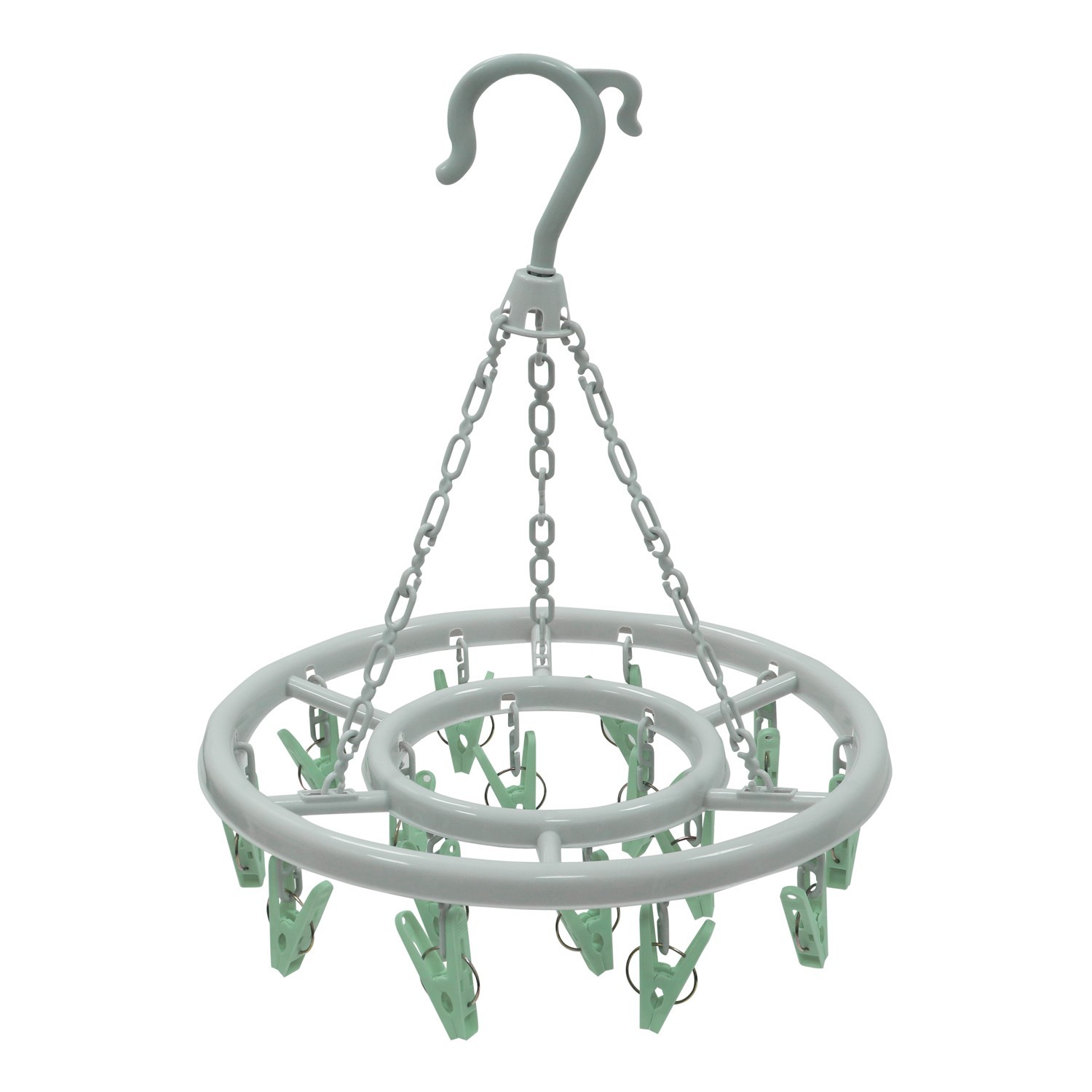JVL Round Sock Dryer 16 Pegs – Hanging Laundry Rack, Indoor/Outdoor Use