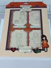 NEW Santoro Gorjuss Pocket Sheet To Stoe Collectible Gorjuss Cling Stamps 9 - 12