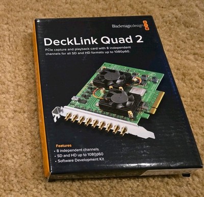 Blackmagic DeckLink Quad 2 - Carte Capture Vidéo PCIe - 8x SDI Bidirectionnel - 1080p60