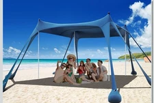 Osoeri Beach Tent, Camping Sun Shelter UPF50+ with 8 Sandbags,