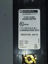 Square D HOM120PDF 20A 1-Pole 120V Arc/Ground Fault Combo Circuit Breaker