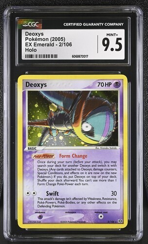 Pokemon Deoxys EX Emerald Holo Rare #2/106 CGC 9.5 Mint