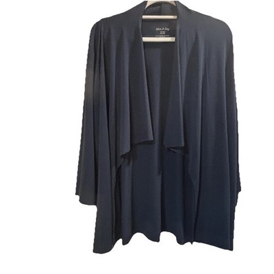 White Stag Navy Blue Open Front Draped Cardigan Sweater Cover Flowy Relaxed XL