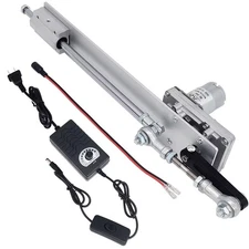 JQDML Reciprocating Cycle Linear Actuator, DC 24V Stroke 1.18"-6" Gear Adjust...