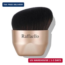 Raffaello Angled kabuki Foundation Brush: Fast, Flawless Foundation - Dense Soft