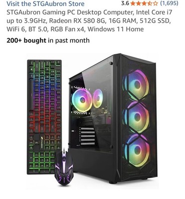 STGAubron Gaming PC Great Air Flow Good for Getting Work Done and Gaming