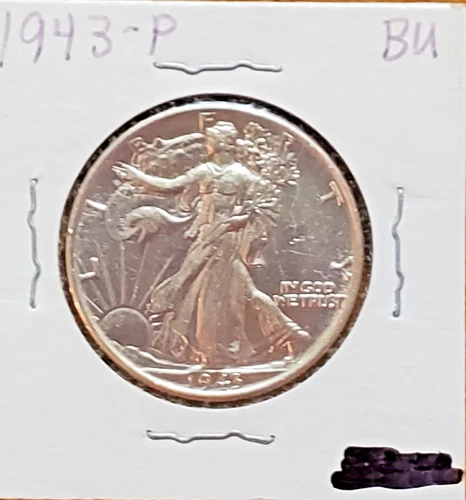 Walking Liberty Half Dollar 1943 P Brilliant Uncirculated Nice