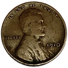 1910 P Lincoln Wheat Cent Penny Very Good Condition "Actual Coin Pictured" -1900