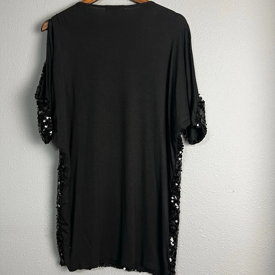 Túnica Romeo y Julieta Alta Costura Talla M Cuello Redondo Hombro Frío Lentejuelas Vacaciones Año Nuevo Foto 2 de 4