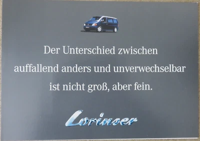 Mercedes Vito Lorinser Prospekt Brochure von 1996, 4 Seiten - Bild 1 von 2