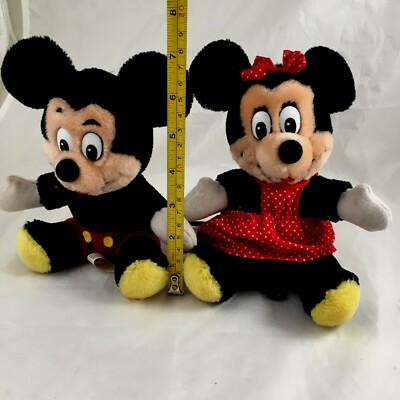 Vintage Disneyland Disney World Mickey and Minnie Mouse Plush Toys