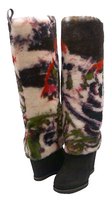 UGG X CLAIRE TABOURET FLUFF WOMEN OVER THE KNEE BOOT BROWN US 9 /UK 7 /EU 40
