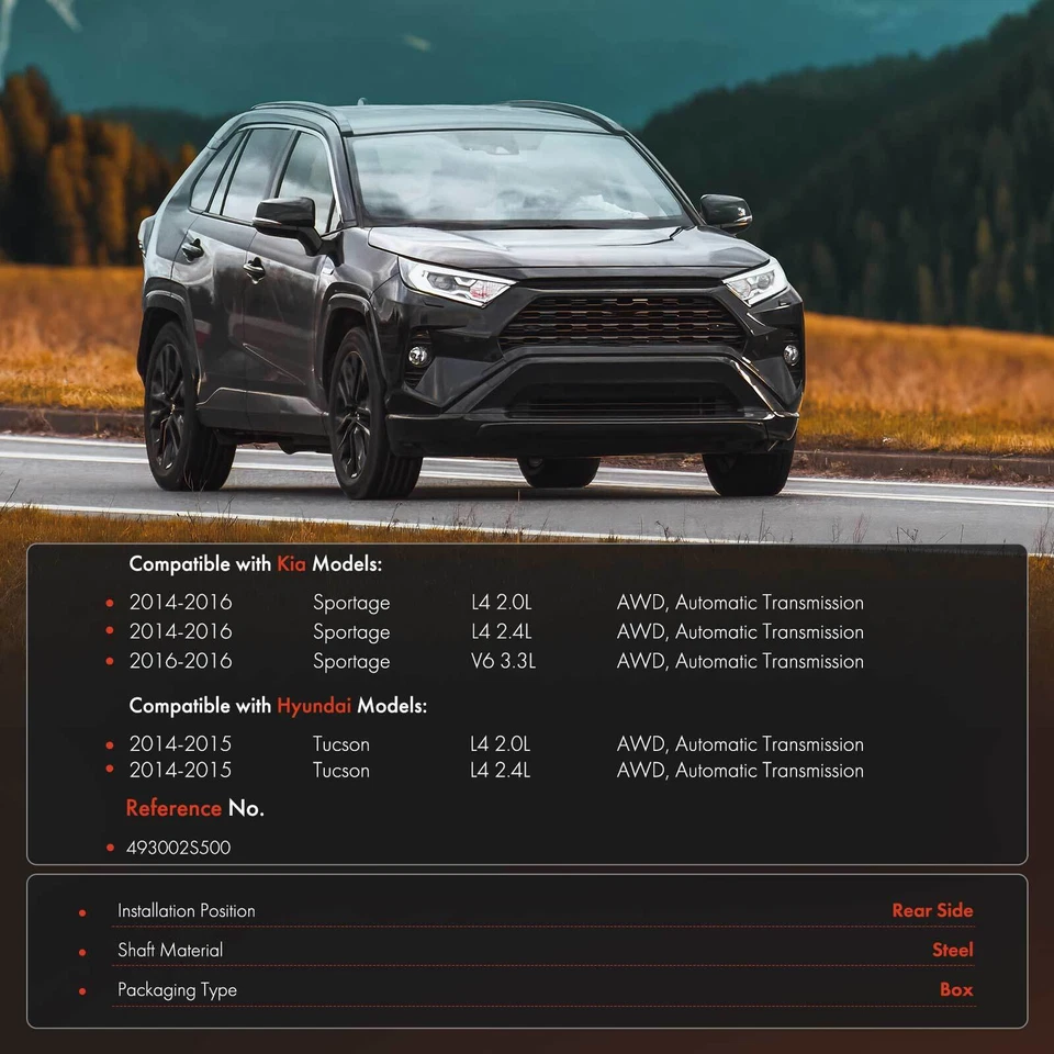 Nuevo conjunto de eje de transmisión trasero para Hyundai Tucson 2014-2015 Kia Sportage Foto 2 de 4