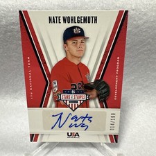 Nate Wohlgemuth 2019 Panini USA Stars & Stripes Certified Autograph 14/169