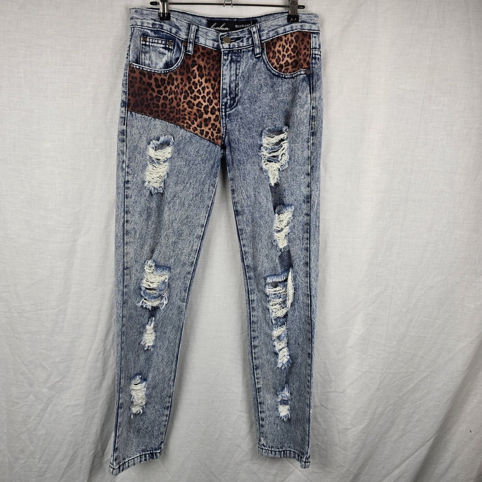 Bambam Size 4 Distressed Boyfriend Jeans 30" Waist 