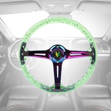 Jdm 6-holes 350mm Deep Dish Vip Clear Crystal Bubble Neo Spoke Steering Wheel Jdm 6-holes 350mm Deep Dish Vip Clear Crystal Bubble Neo Spoke Steering Wheel