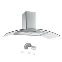 Cookology Curved Glass Cooker Hood 100cm & Ducting Kit - S/Steel CGL100SS/A
