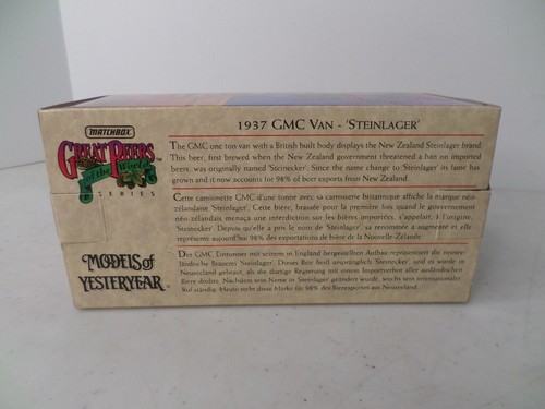 Matchbox Models of Yesteryear, 1937 GMC Van "Steinlager" YGB08 Great Beers World - Picture 13 of 16