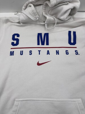 Vintage Nike SMU Mustangs University Hoodie Sweatshirt Size Small 