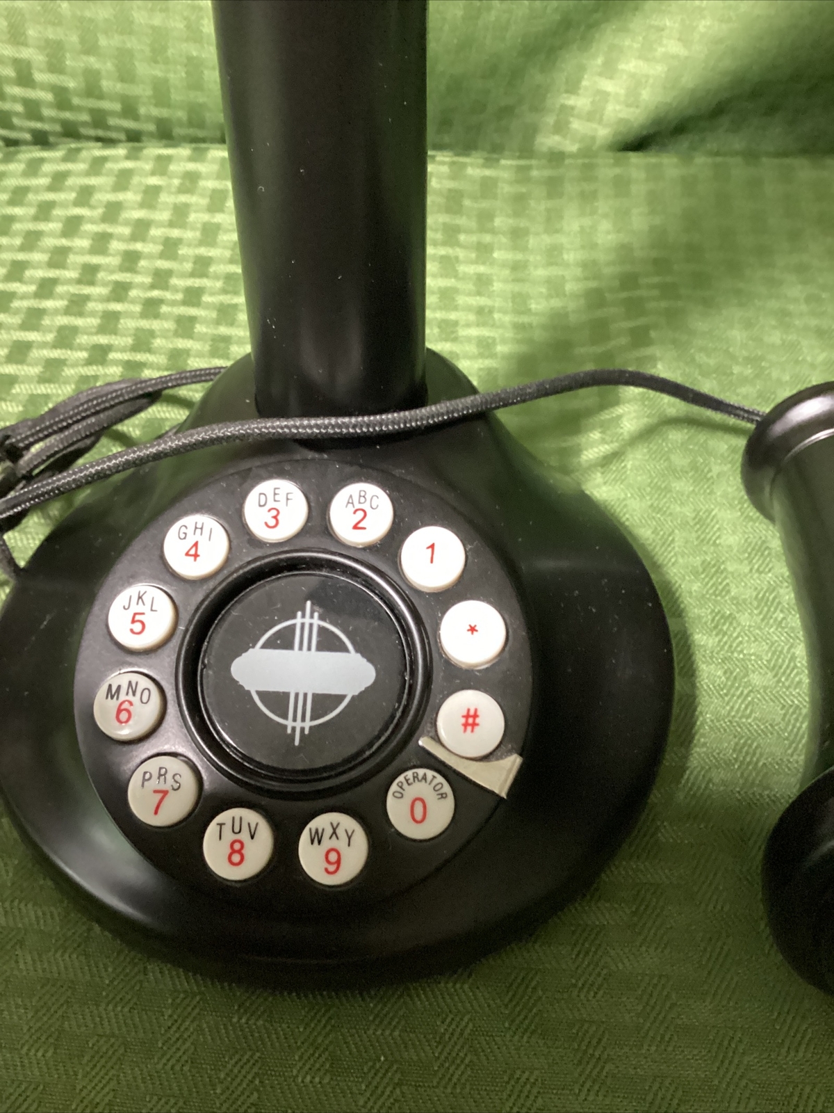 CROSLEY Candlestick Phone CR64BK Black Retro Push Button 1920'sStyle