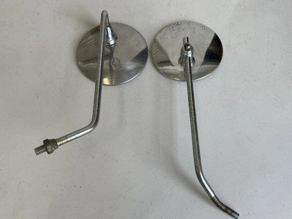 2 espejos retrovisores cromados vintage para motocicleta Toyo Suzuki SideJapan japonés Old School Foto 3 de 4