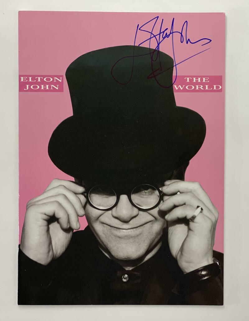 ELTON JOHN SIGNED AUTOGRAPH 1989-90 THE WORLD TOUR PROGRAM