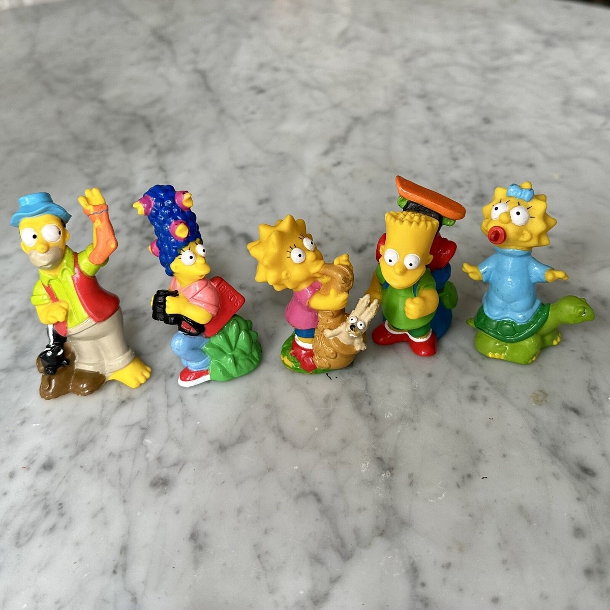 Vintage Burger King 1990 The Simpsons Complete Set If 5 PVC