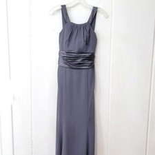 David's Bridal Gray Sleeveless Chiffon Gown Women's Size 6 NWT