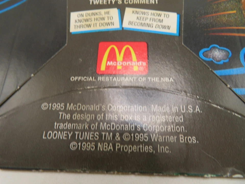 Shawn Kemp 1995 MacDonald's French Fries container Tweety's Scouting Report NBA Foto 3 de 4
