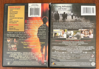 The Sixth Sense/The Happening (DVD, 1999)*Bruce Willis Mark