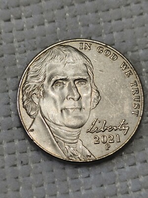 2021 P Jefferson Nickel BEE HIVE- Die Chip IN HAIR Error-Full