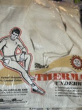 1970's Mens Thermal thermal underwear bottom in package size M 34-36 ivory NWT