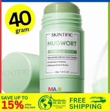 SKINTIFIC Mugwort Anti Acne Clay Mask Stick Pores Redness (40g) FREE SHIPPING