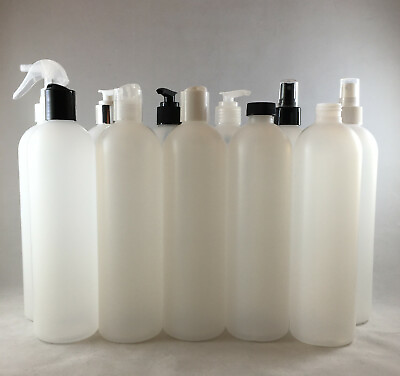 #ad #ad 16 oz Natural HDPE Cosmo Round Plastic Bottle with Choice of DiscSpray etc..... $21.99