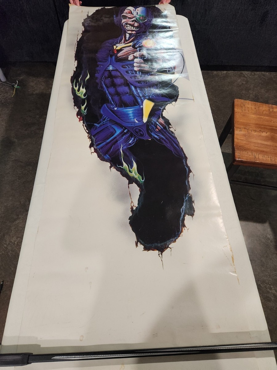 Vintage 1980s IRON MAIDEN Full Size Door Poster AWESOME PIECE