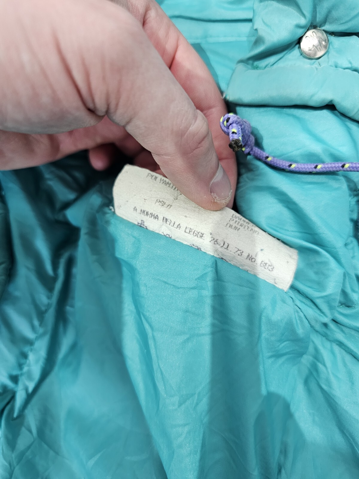 Vintage 70's MONCLER Grenoble Puffer Down Jacket LARGE Green Zip Off Sleeves  thumbnail 19