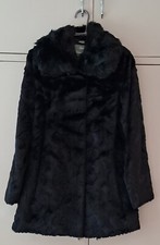 Dennis Basso Jacquard Faux Fur Jacket, Black & Navy, Xs (uk 12), £130 Rrp £175