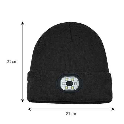Wireless Bluetooth LED Hat with Music Speakers Light Beanie Rechargeable Hat NEW - Picture 10 of 21