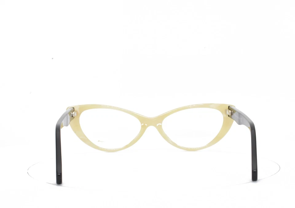 BALENCIAGA Eyeglasses Ivory black Cat Eye New Authentic 5013 060 54-16-140 - Image 4 of 4