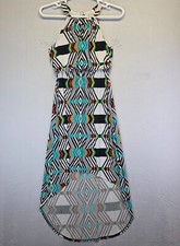 Emma and Michele Dress Womens S Keyhole Halter Neck Geometric Western Festival