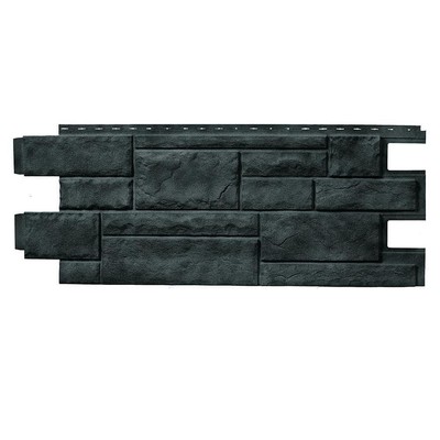 Novik Faux Stone Siding 49''Lx19.25''W Durable Panel Composite Dry Stack Onyx