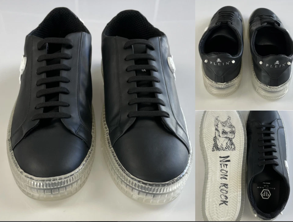 Philipp Plein Runner Neon Rock Sneakers Skull Logo Trainers Shoes Schuhe New 45