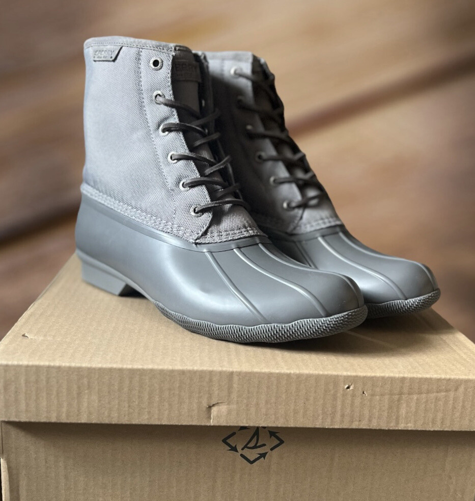 mens grey sperry duck boots