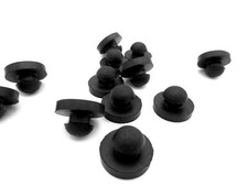 Grommet Stem Pad Flexible Plastic Bumper - Fits In 1/4" Hole, 1/8" Thick Panel