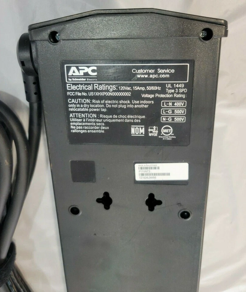 APC Performance SurgeArrest 11 Outlet with Phone (Splitter) and Coax Protection, - Image 3 of 4