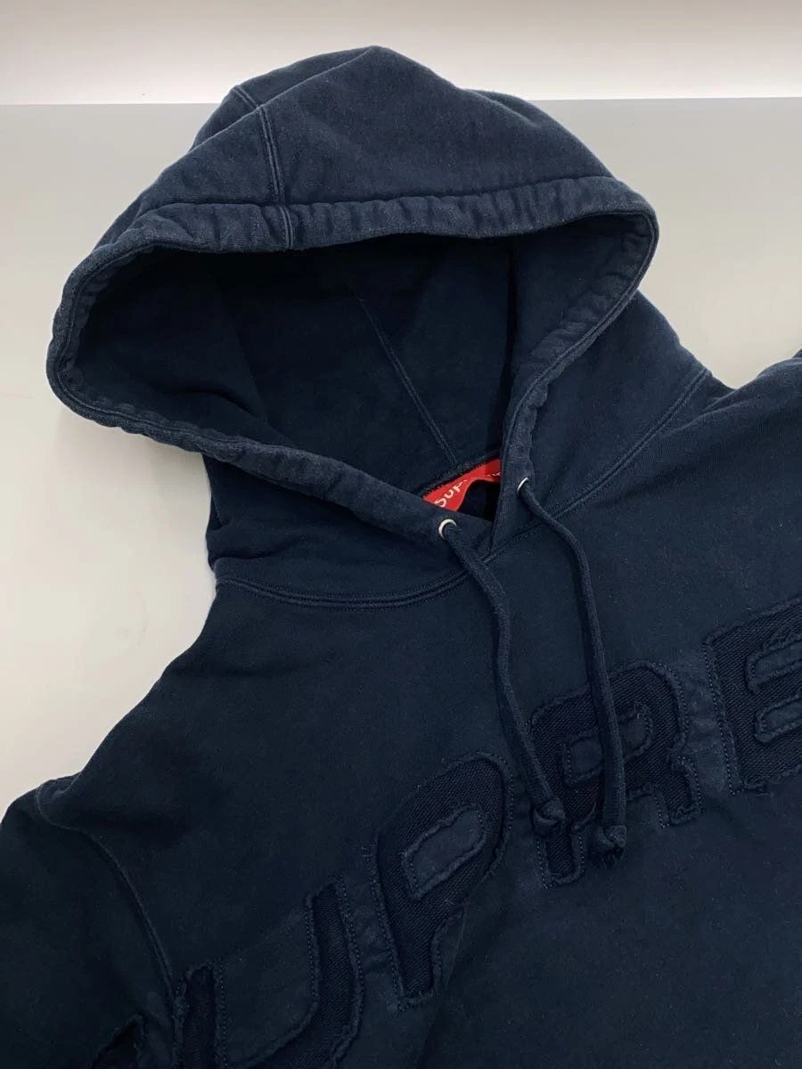 Supreme Felpa con Cappuccio L Cotone Navy Set In Logo Felpa con Cappuccio 19SS Usata