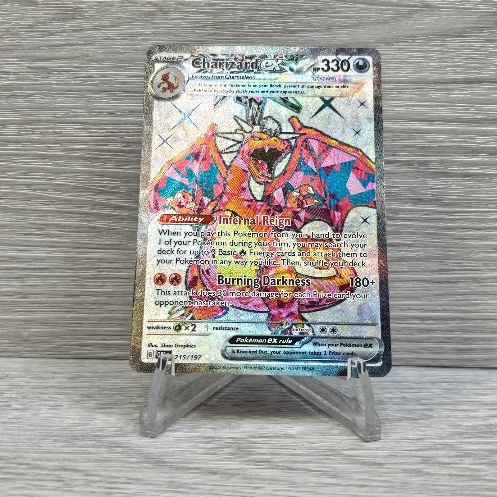 Pokémon Charizard ex 215/197 Obsidian Flames Ultra Rare Near Mint