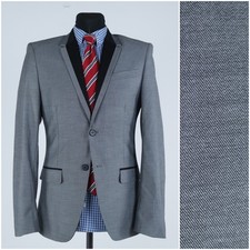 Casual Dinner Blazer 36R UK Size Mens H&M Grey Sport Coat Jacket