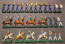Konvolut, 27 Zinnfiguren, Preußen, Bayern, Ulanen, Musikkapelle, Garde, 4,5 cm.